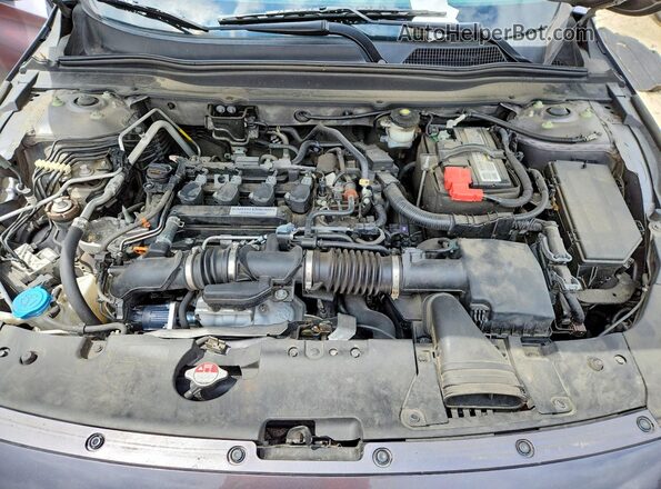 1HGCV1F42KA081841 2019 HONDA ACCORD Серый Вид задней части салона