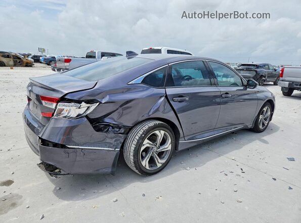 1HGCV1F42KA155324 2019 HONDA ACCORD Gray Trasero derecho