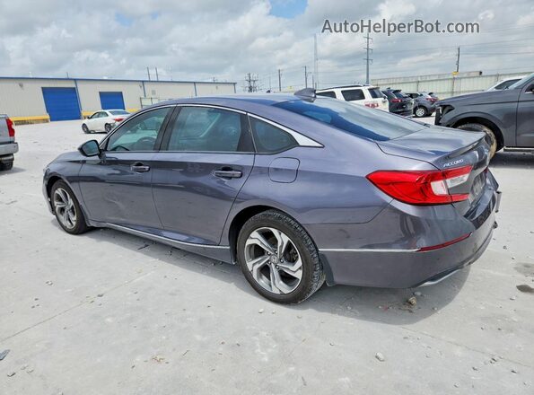 1HGCV1F42KA155324 2019 HONDA ACCORD Gray Trasero izquierdo