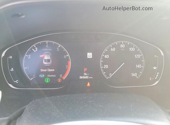 1HGCV1F42LA008647 2020 HONDA ACCORD Blue Вид щитка приладів
