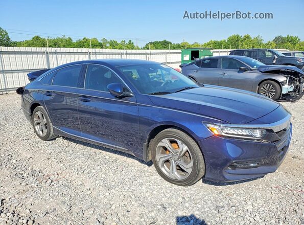 1HGCV1F42LA008647 2020 HONDA ACCORD Blue Передня права чверть