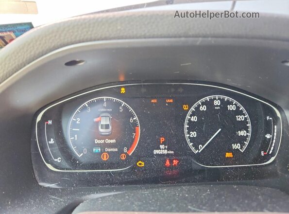 1HGCV1F42LA032009 2020 HONDA ACCORD White ხელსაწყოთა პანელის ხედი