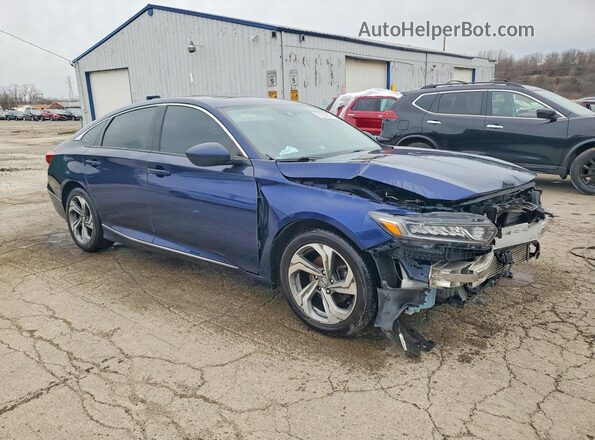 1HGCV1F42LA112944 2020 HONDA ACCORD Blue Delantero derecho