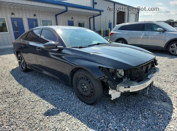 1HGCV1F43JA167111 2018 HONDA ACCORD Black Передня права чверть