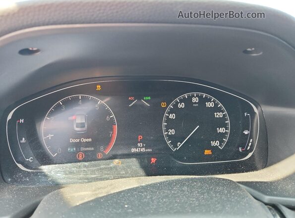 1HGCV1F43JA167111 2018 HONDA ACCORD Black Вид щитка приладів