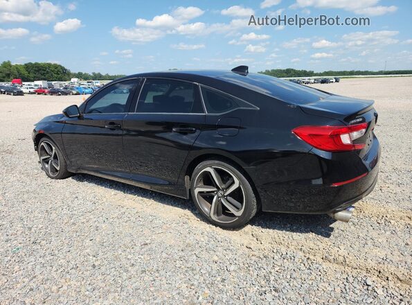 1HGCV1F43JA167111 2018 HONDA ACCORD Black Задня ліва чверть