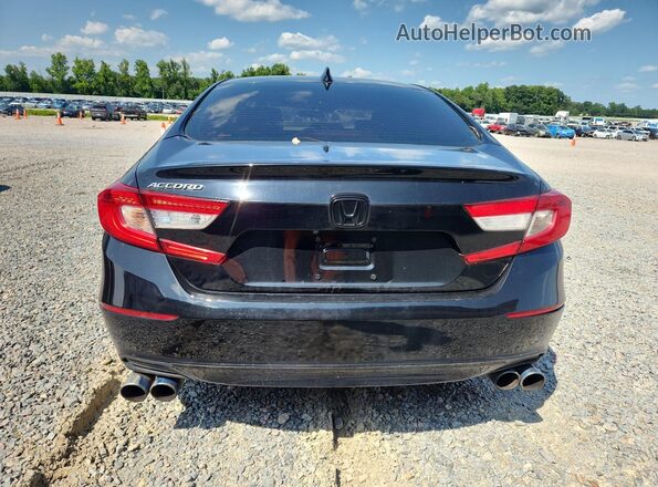 1HGCV1F43JA167111 2018 HONDA ACCORD Black Вид ззаду