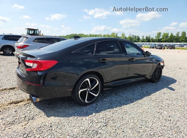 1HGCV1F43JA167111 2018 HONDA ACCORD Black Задня права чверть