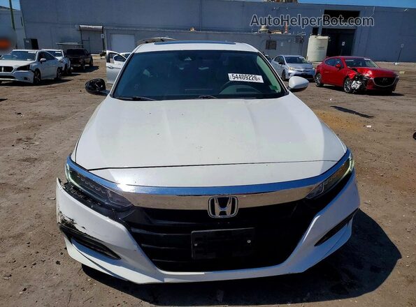 1HGCV1F43JA185429 2018 HONDA ACCORD White Դիմացի տեսք