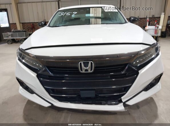 1HGCV1F43MA053159 2021 HONDA ACCORD Белый Вид спереди