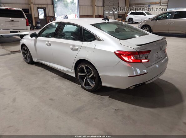 1HGCV1F43MA053159 2021 HONDA ACCORD Белый Задняя левая четверть