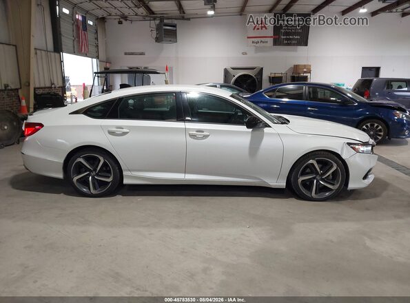 1HGCV1F43MA053159 2021 HONDA ACCORD Белый Вид задней части салона