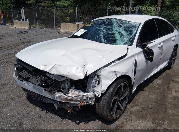 1HGCV1F43MA082967 2021 HONDA ACCORD Белый Вид спереди