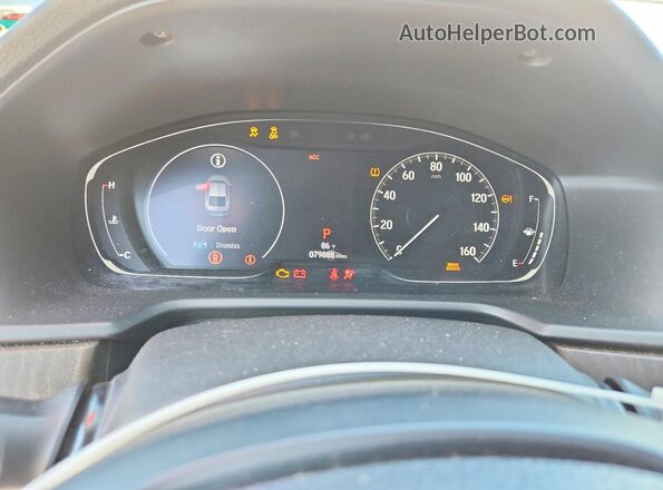 1HGCV1F44JA021509 2018 HONDA ACCORD White Սարքավորումների վահանակի տեսք