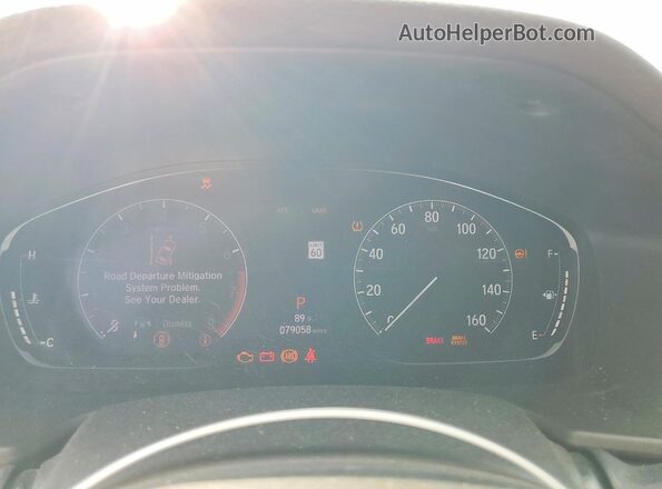 1HGCV1F44JA055322 2018 HONDA ACCORD White Вид щитка приладів