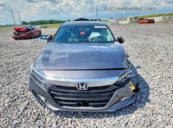 1HGCV1F44JA227543 2018 HONDA ACCORD Black Вид спереду