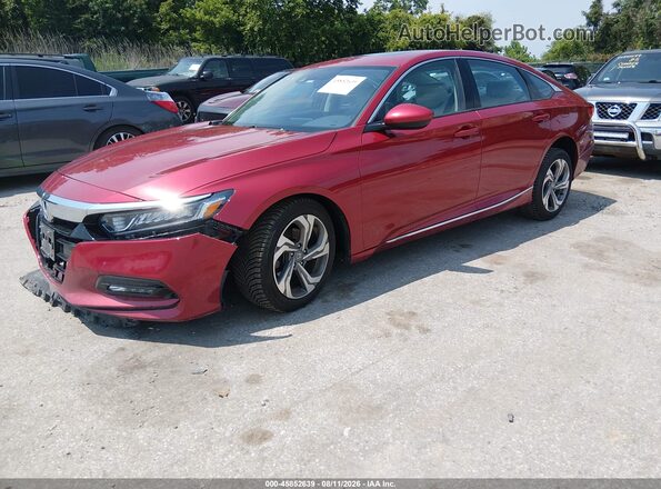 1HGCV1F44KA054883 2019 HONDA ACCORD Red Przód lewy