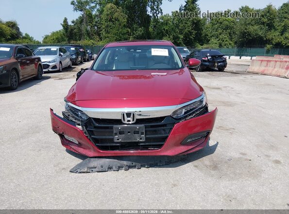 1HGCV1F44KA054883 2019 HONDA ACCORD Red Widok zestawu wskaźników