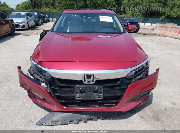 1HGCV1F44KA054883 2019 HONDA ACCORD Red Widok z przodu