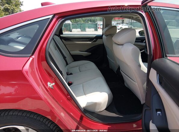 1HGCV1F44KA054883 2019 HONDA ACCORD Red Widok naklejki z numerem VIN