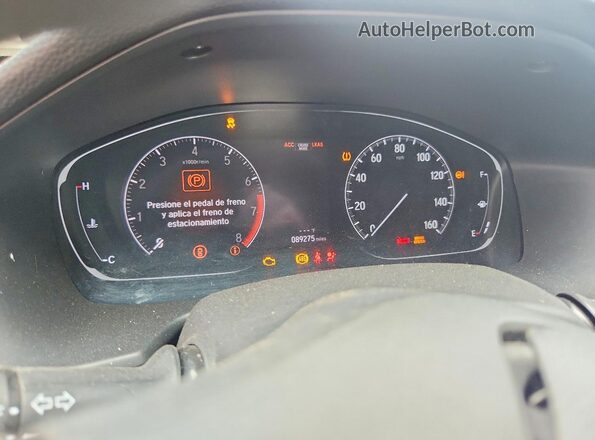 1HGCV1F44KA100552 2019 HONDA ACCORD Белый Вид щитка приборов