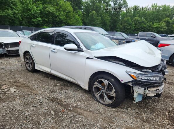 1HGCV1F44KA100552 2019 HONDA ACCORD Белый Передняя правая четверть
