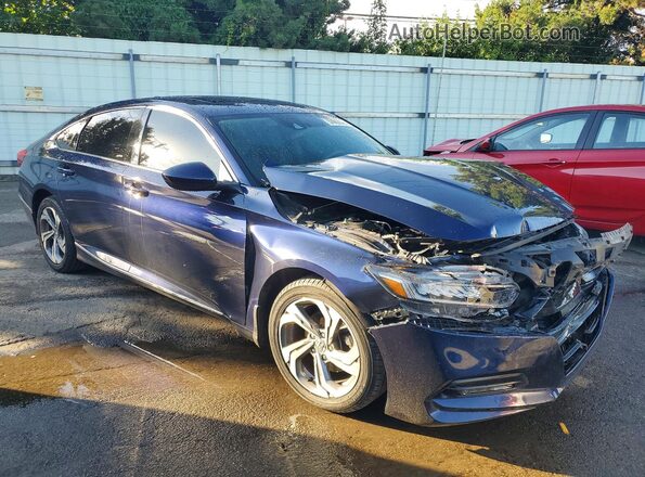 1HGCV1F44KA110434 2019 HONDA ACCORD Blue Առջևի աջ