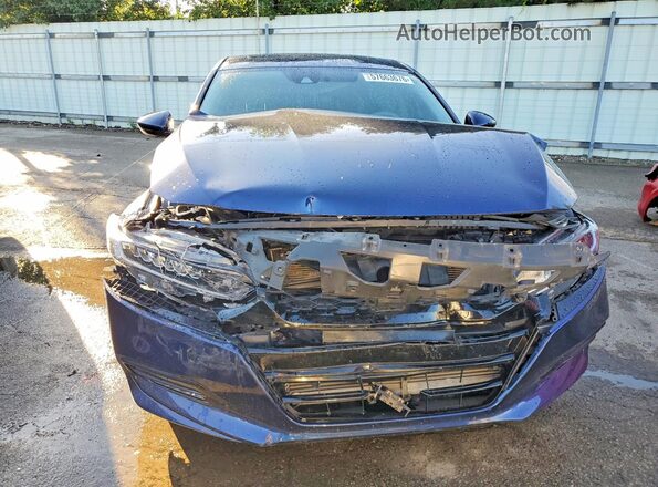 1HGCV1F44KA110434 2019 HONDA ACCORD Blue Դիմացի տեսք