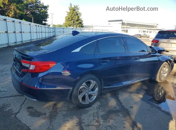 1HGCV1F44KA110434 2019 HONDA ACCORD Blue Հետևի աջ