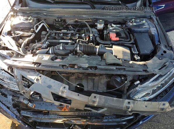 1HGCV1F44KA110434 2019 HONDA ACCORD Blue Սալոնի հետևի տեսք