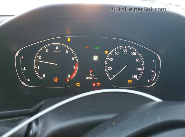 1HGCV1F44KA110434 2019 HONDA ACCORD Blue Սարքավորումների վահանակի տեսք