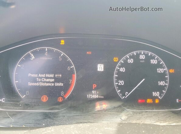 1HGCV1F44KA162159 2019 HONDA ACCORD White Սարքավորումների վահանակի տեսք