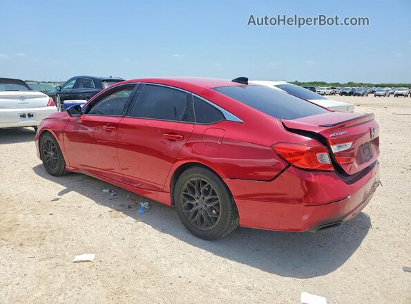 1HGCV1F44MA022907 2021 HONDA ACCORD Красный Задняя левая четверть