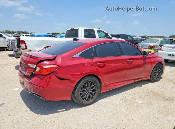 1HGCV1F44MA022907 2021 HONDA ACCORD Красный Задняя правая четверть