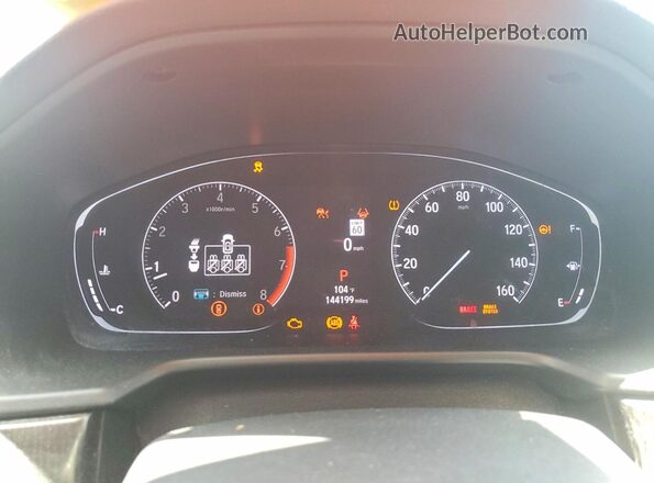 1HGCV1F44MA022907 2021 HONDA ACCORD Красный Вид щитка приборов