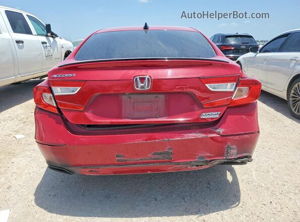 1HGCV1F44MA022907 2021 HONDA ACCORD Красный Вид сзади