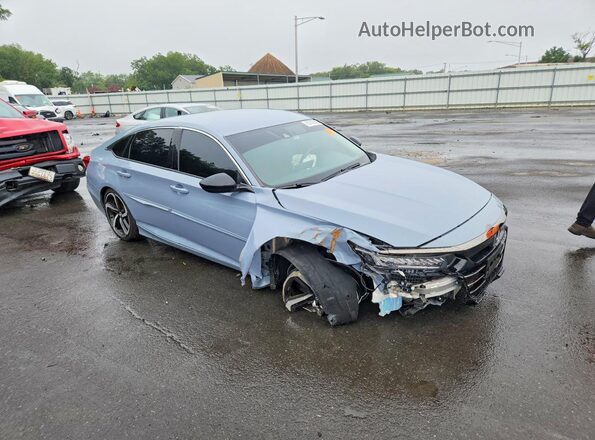 1HGCV1F44NA105612 2022 HONDA ACCORD Blue წინა მარჯვენა