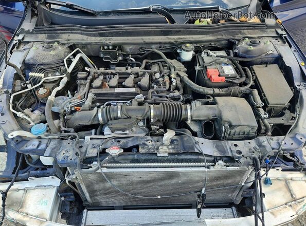 1HGCV1F45JA146051 2018 HONDA ACCORD Blue Vista interior trasera