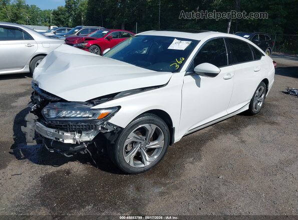 1HGCV1F45LA022056 2020 HONDA ACCORD White Առջևի ձախ երեք քառորդ տեսարան