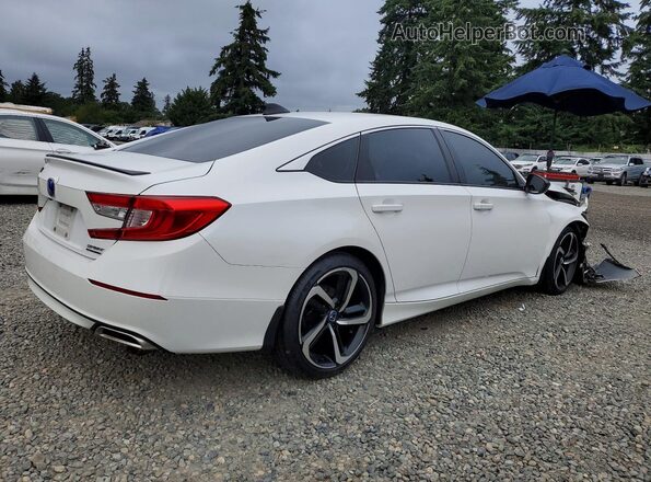 1HGCV1F45MA003668 2021 HONDA ACCORD Белый Задняя правая четверть