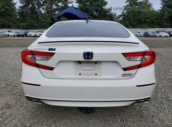 1HGCV1F45MA003668 2021 HONDA ACCORD Белый Вид сзади