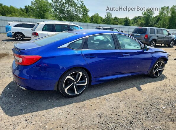 1HGCV1F45MA117900 2021 HONDA ACCORD Синий Задняя правая четверть