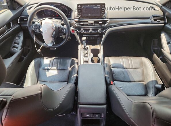 1HGCV1F45MA117900 2021 HONDA ACCORD Синий Вид панели приборов