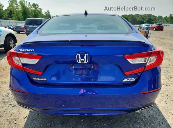 1HGCV1F45MA117900 2021 HONDA ACCORD Синий Вид сзади