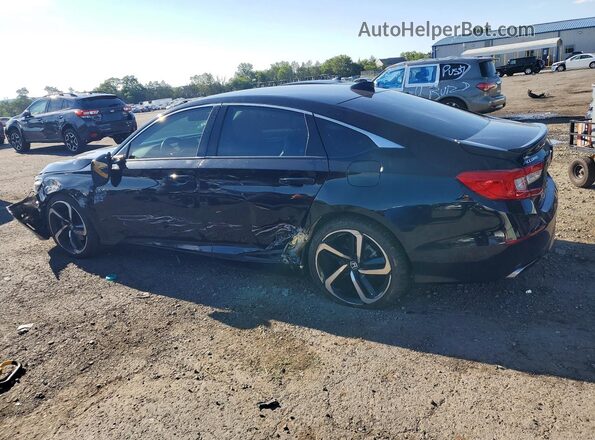 1HGCV1F45NA038762 2022 HONDA ACCORD Black Rear left