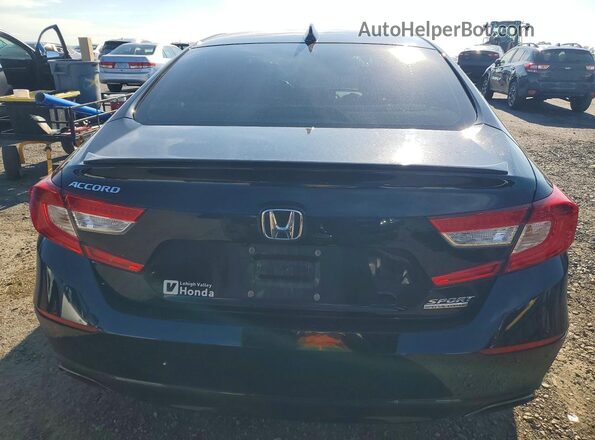 1HGCV1F45NA038762 2022 HONDA ACCORD Black Rear view