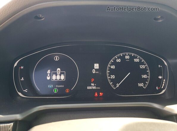 1HGCV1F45NA097696 2022 HONDA ACCORD Gray Widok zestawu wskaźników