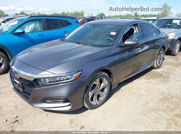 1HGCV1F46JA169564 2018 HONDA ACCORD Gray Առջևի ձախ երեք քառորդ տեսարան