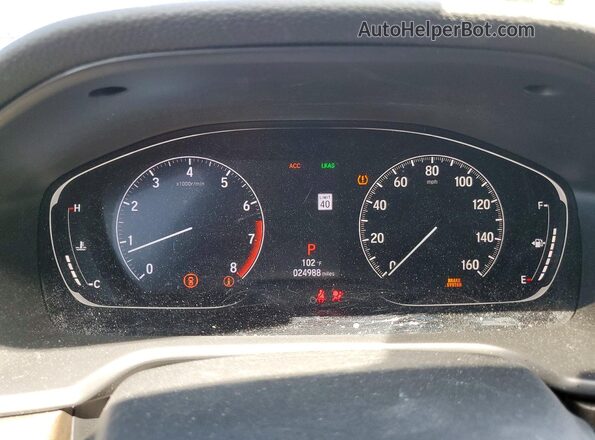 1HGCV1F46KA119698 2019 HONDA ACCORD Gray Widok zestawu wskaźników