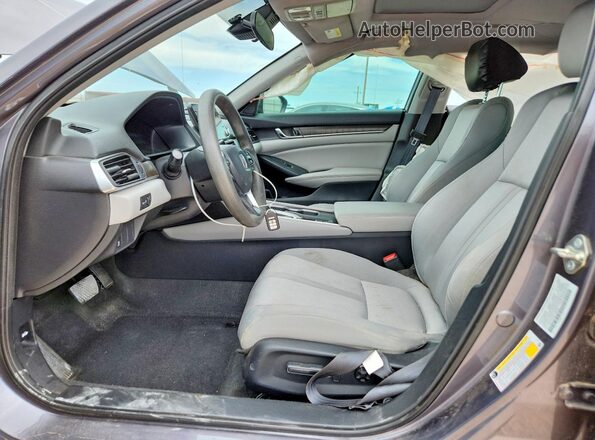 1HGCV1F46LA097252 2020 HONDA ACCORD Gray წინა სალონის ხედი